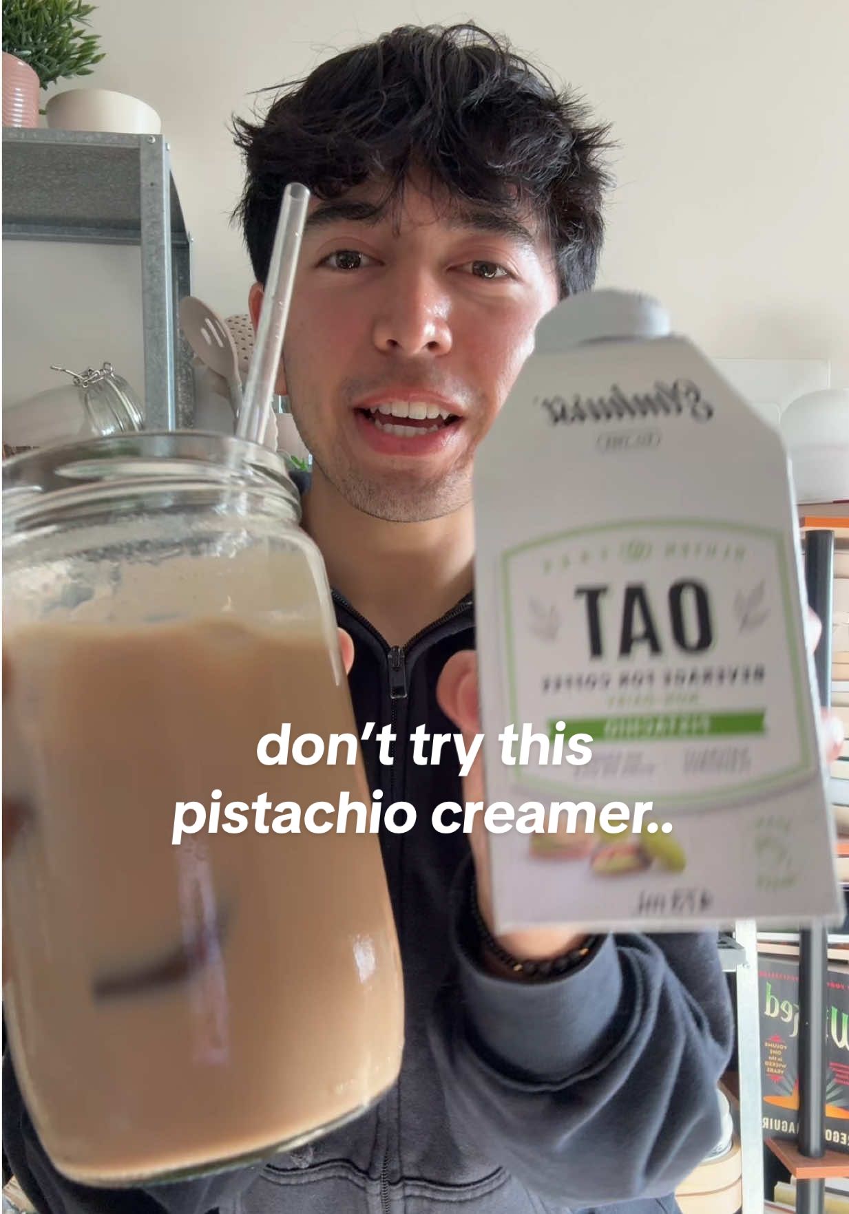pistachio creamer review gone horribly wrong..  #pistachiocream #icedcoffee #coffee #fyp #nespresso #coffeeaesthetic 
