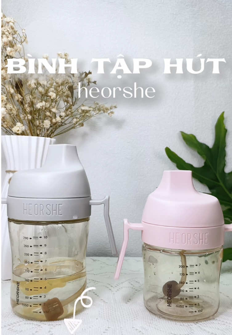 Bình tập hút nước cho bé, chuẩn bị ăn dặm mẹ tham khảo nha #heorshe #binhnuocchobe #andam 
