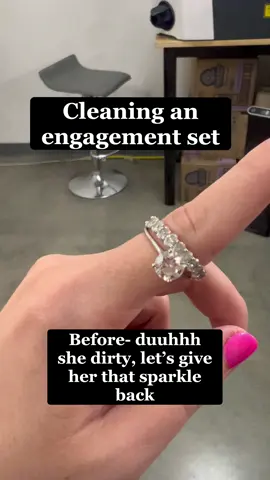 Let’s take this ring to the medspa! #ringcleaning #jewelry #jewelrystore #diamonds #diamond #engagementring #cleaning #cleaningtok 