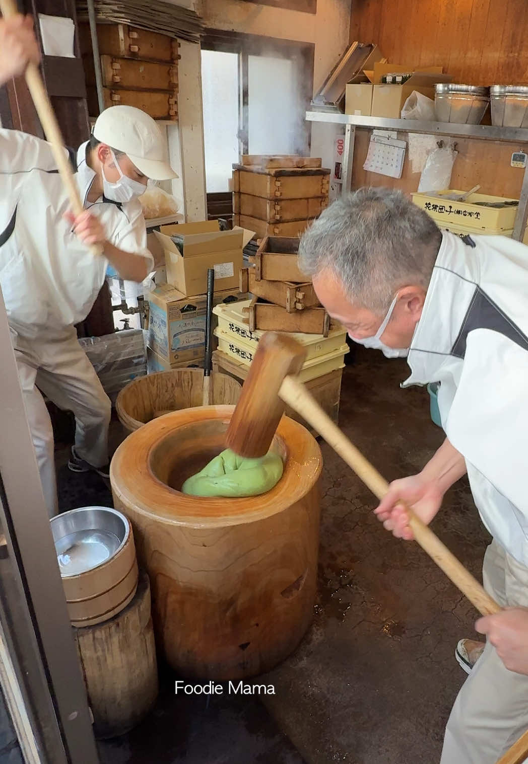 The Most Famous Mochi in Nara City, Japan - Japanese Street Food Price : ¥ 200 / USD 1.4 Location : 29 Hashimotocho, Nara, 630-8217.  中谷堂(よもぎ餅)  ▶https://maps.app.goo.gl/mBLSXuPxhEzG6Mey8 #streetfood #japan #japanesefood #osaka 