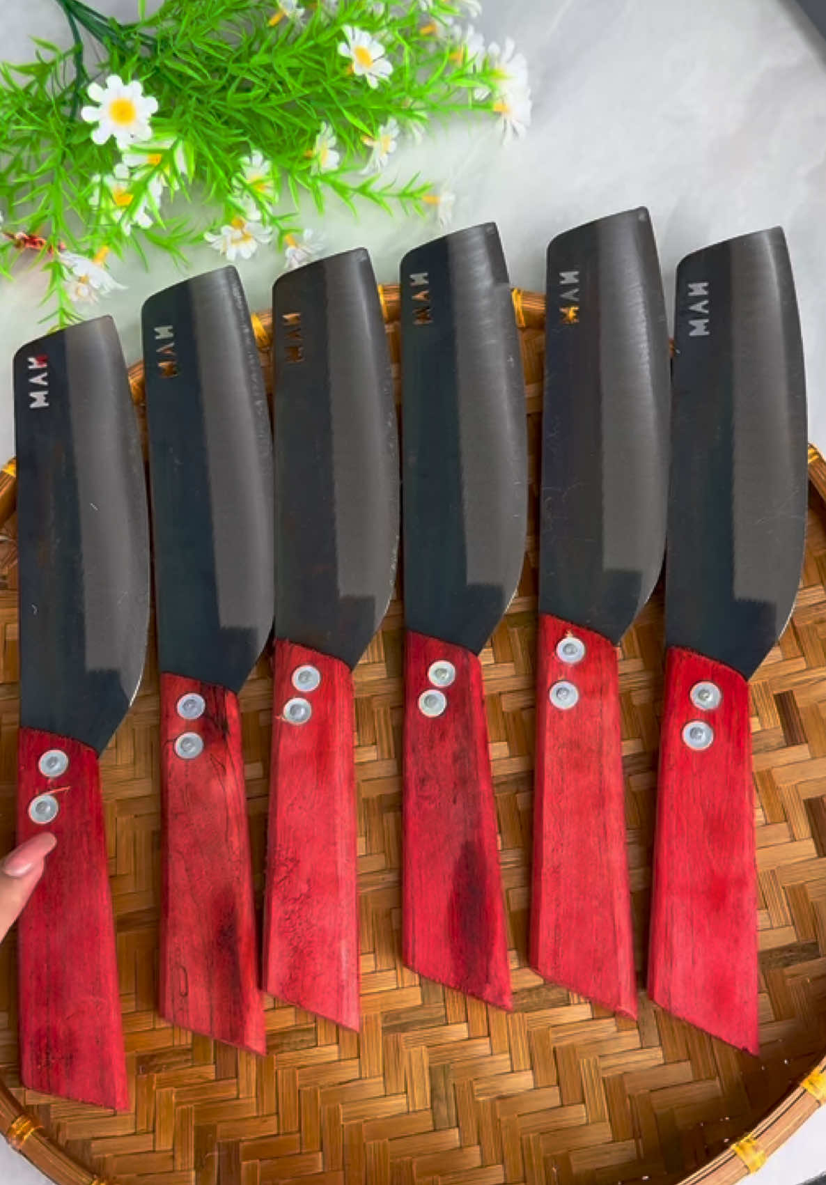 Combo 6 cây dao cán gỗ 99k miễn ship#emkieutaphoa #daothep #daonhabep #daothaithit 