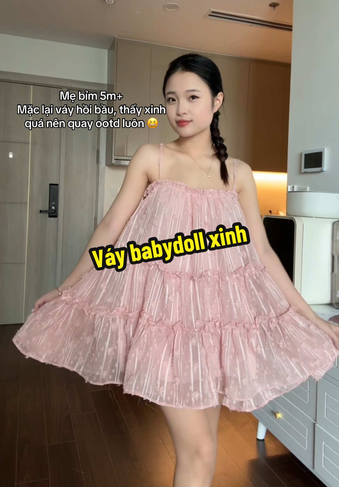 Váy xinh nha các mẹ uii, bầu bỉm bơi hết vào đâyy ạ 💁🏻‍♀️  #babydoll #vayxinh #mommycoca 