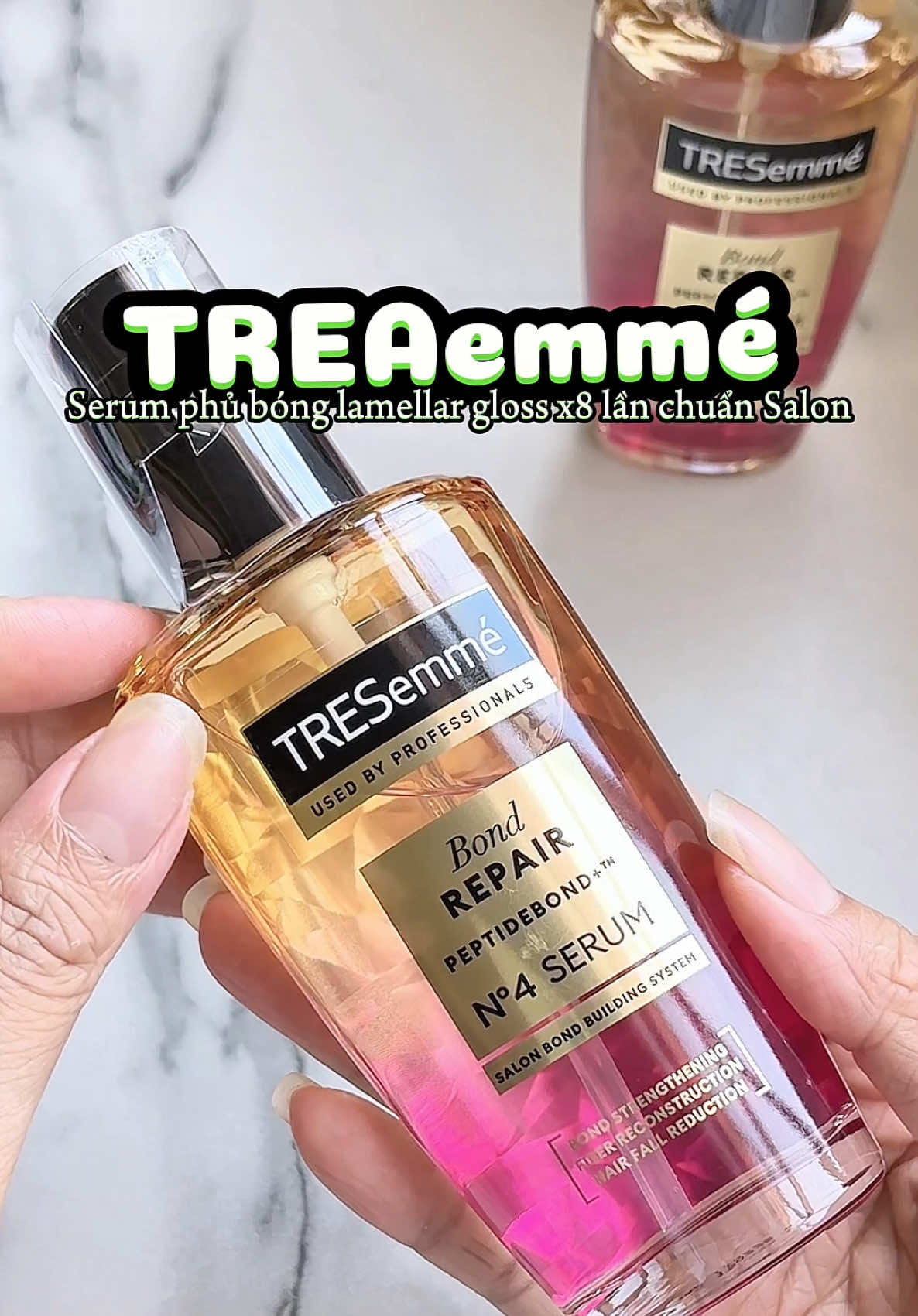Tóc bóng mượt và nếp chuẩn salon với Serum TRESemmé Keratin Smooth / Bond Repair Cho Tóc Vào Nếp, Giảm Gãy Rụng 100ml ##goclamdep##viral##tresemme