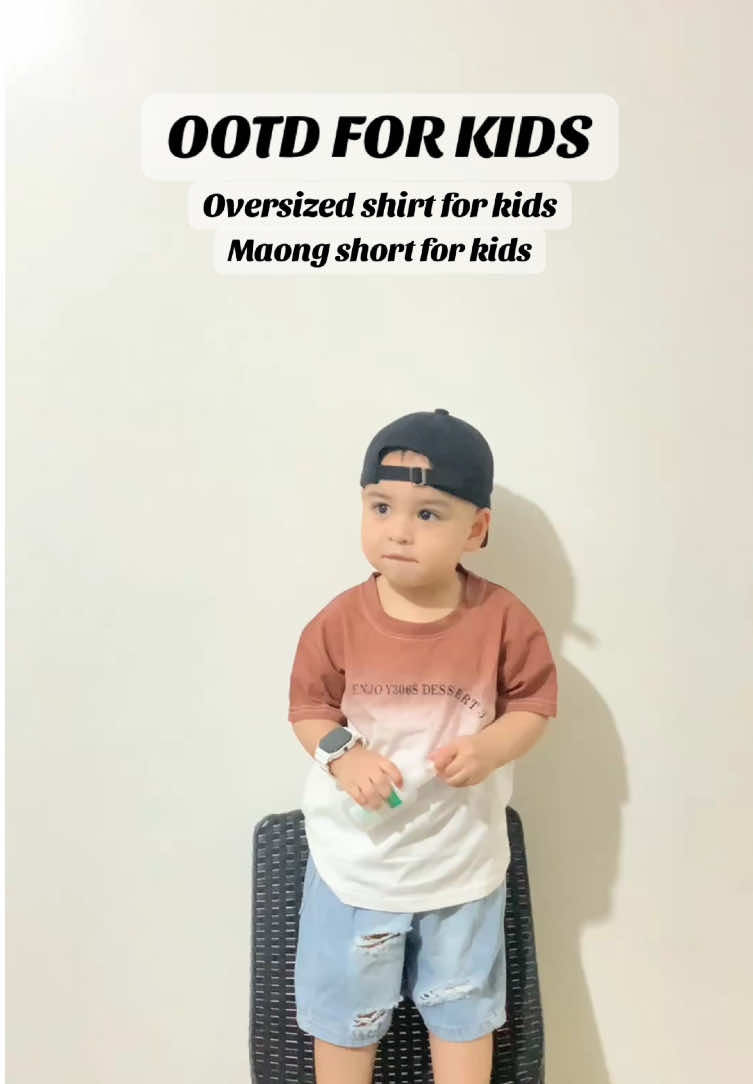 OOTD FOR KIDS, oversized shirt for kids and maong short for kids #kidswear #kidswears #ootdforkids #ootdkids #kidsfashion #kidsoutfit #kids #outfitideasforkids #kidsfashiontrends #babyootd #ootdforbaby #fashionforkids #senmashoes #oversizedshirtforkids #fyp 