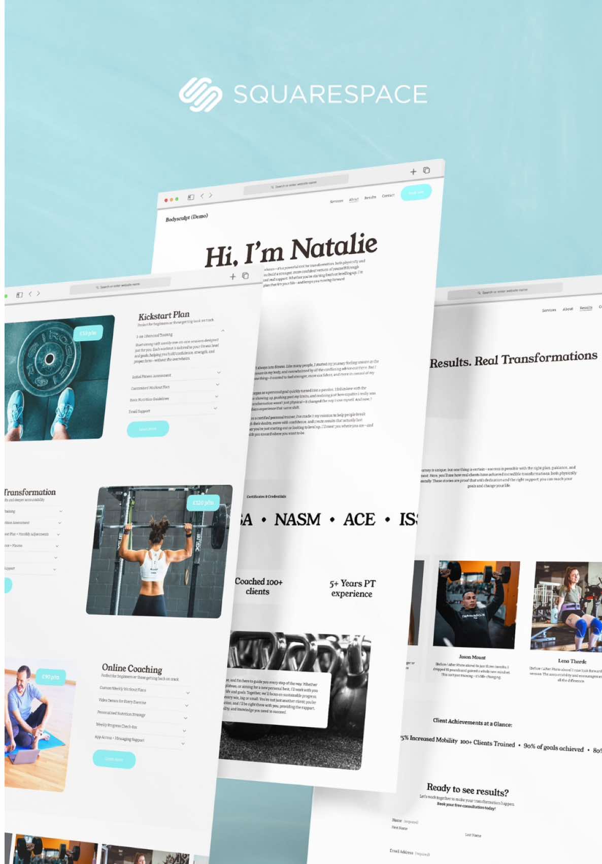 Level up your fitness brand with BodySculpt — the sleek, high-performance Squarespace website template built for gyms and trainers. More speed, more style, more impact. #squarespacewebdesign #personaltrainers #webdesign #gyms #customwebsite 