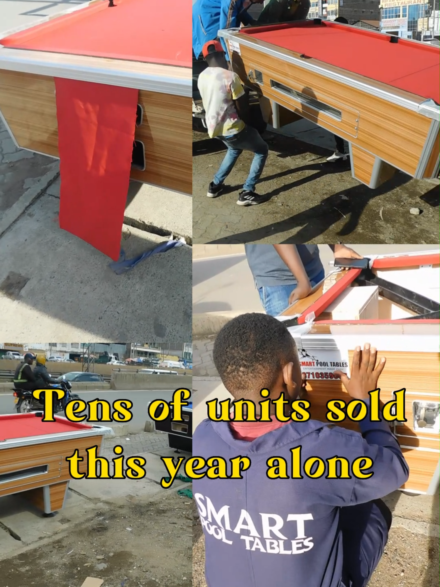 this light brown pool table with the red top is one of our best selling colorways. the pool looks beautiful and it is sure to attract a lot of players. we have tens of colors to choose from if you do not fancy this one. you can view them on our social media pages. visit our workshop, located in Nairobi, along outer-ring road just a short distance from Kariobangi Roundabout, opposite Family Bank. to choose from the wide variety we have. or contact us on 0710 359 047 for enquiries. Karibuni Sana! #pooltabledesign #pooltables #pooltable #smartpooltables #8ball #highquality #marbleslate #bestselling #red #craftsman #nairobi #foryoupage