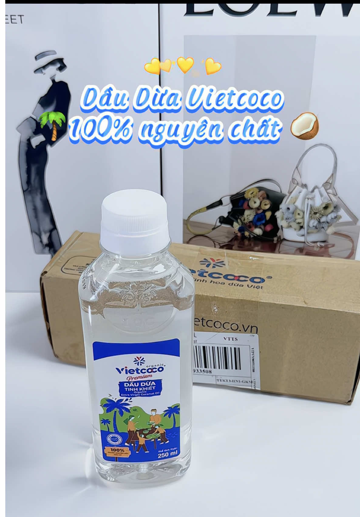 Dầu dừa vietcoco đa zi năng ai cũm phải có nhenn 🌴🍬🥥 #CùngTrusie #review #unboxing #dauduavietcoco #tiplamdep 