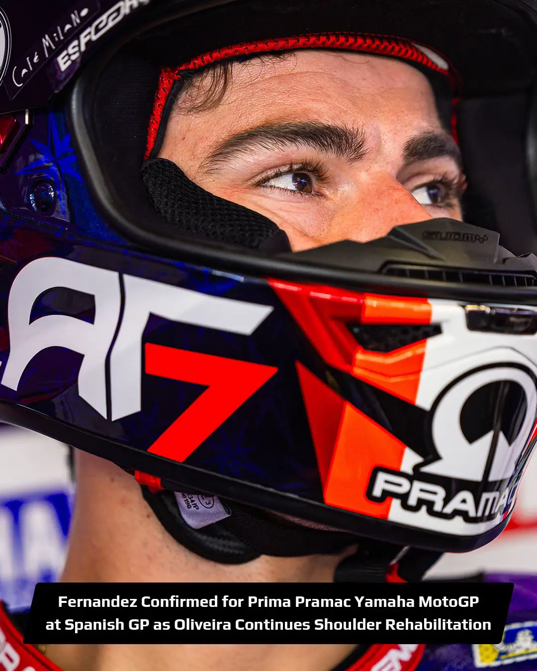 With Miguel Oliveira still recovering from the injury sustained in Argentina, Augusto Fernández will be racing for Prima Pramac Yamaha MotoGP this week in Jerez, Spain 🇪🇸  #YamahaFactoryRacing | #RevsYourHeart | #PrimaPramacYamaha | #PramacRacing | #MotoGP | #SpanishGP 