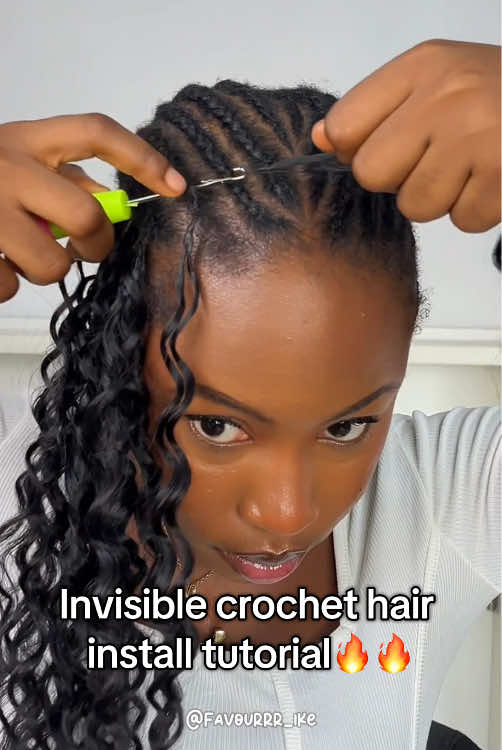 Invisible crochet hair install🤩🤩It’s our water wave crochet hair reviewed by doll❤️Hair name: ULH231 in bio link or check more details in our TikTok shop~Fast shipping & no duty in US! #crochethairstyles #crochet #crochetersoftiktok #seamless #invisible #hairline #fypシ゚ #leaveout #hairtutorial 