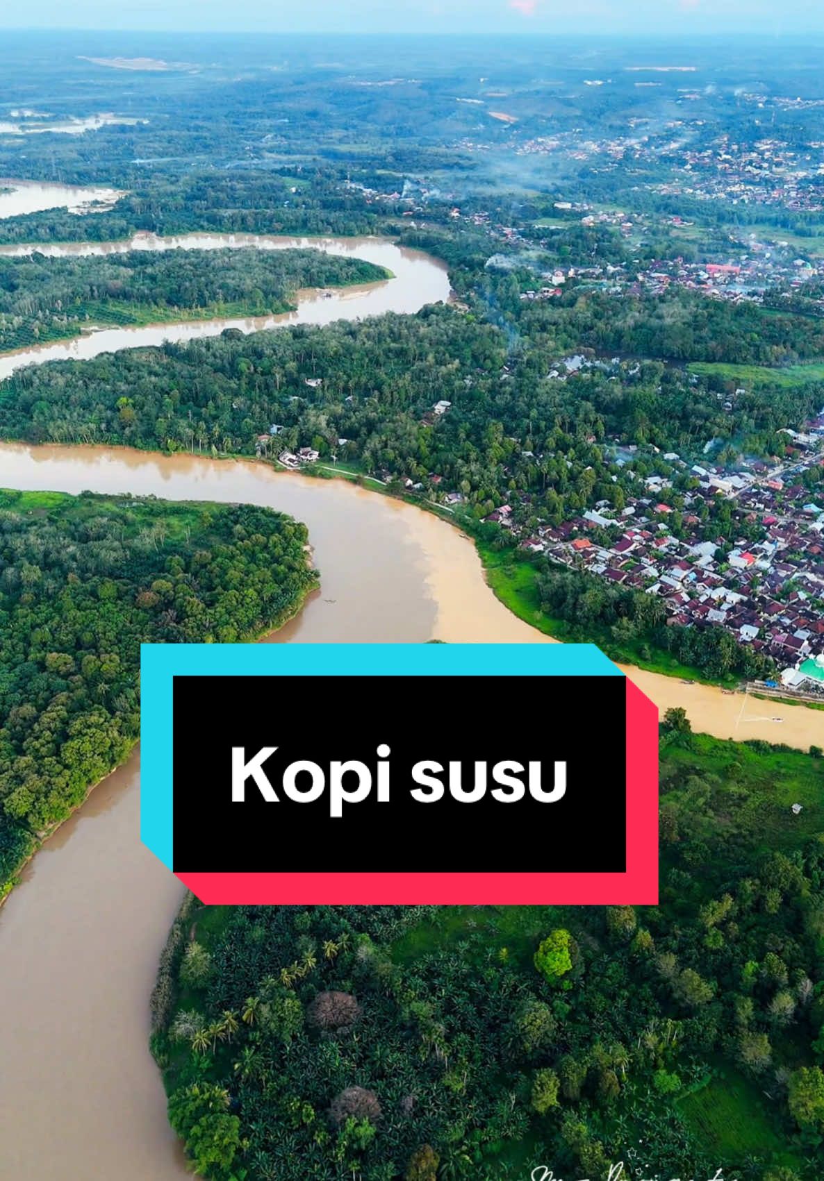Bagaikan Kopi Susu dan Kapucino latte🤕 #dronevideo #drone #fyp #dronedji #fypシ゚ #sungaibatangbungo #batangbungo 