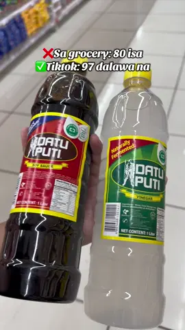 Pares pack ng suka at toyo na tig 1 liter ✅ #sulitdeals #datuputi #soysauce #vinegar #sukangputi #filipinofood #adobo #cookingessentials 
