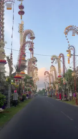 Selamat Hari Raya Galungan! Mari rayakan kemenangan kebaikan atas kejahatan dengan hati yang bersyukur. Pada saat Hari Raya Galungan, Penjor dipasang di depan rumah-rumah umat Hindu Bali. Penjor adalah batang bambu tinggi yang melengkung di bagian atas, dihias dengan janur (daun kelapa muda), buah-buahan, padi, kue tradisional, dan simbol-simbol suci.  Cr/IG bawira.iid 📍Pura Penataran Gaga #PesonaIndonesia #DiIndonesiaAja #bali #galungan 
