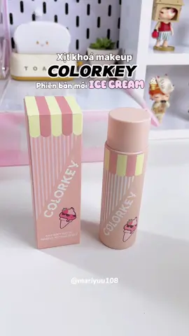 Lớp nền bền lì là nhờ có em xịt khoá nhà Colorkey #xitkhoacolorkey #xitkhoaicecream  #khoachatmakeup #xitkhoanen #xitkhoamakeup #makeup #review #Colorkeyvietnam #mariyuu 
