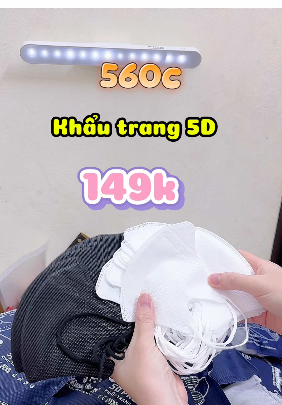 Mua 1 thùng khẩu trang của Hana seyo có hơn 100k mà dùng chắc cả năm mới hết các mom ơi #mecuatomcua #khautrang5d 