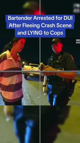 Bartender Arrested for DUI After Fleeing Crash Scene and LYING to Cops #cops #copsoftiktok 