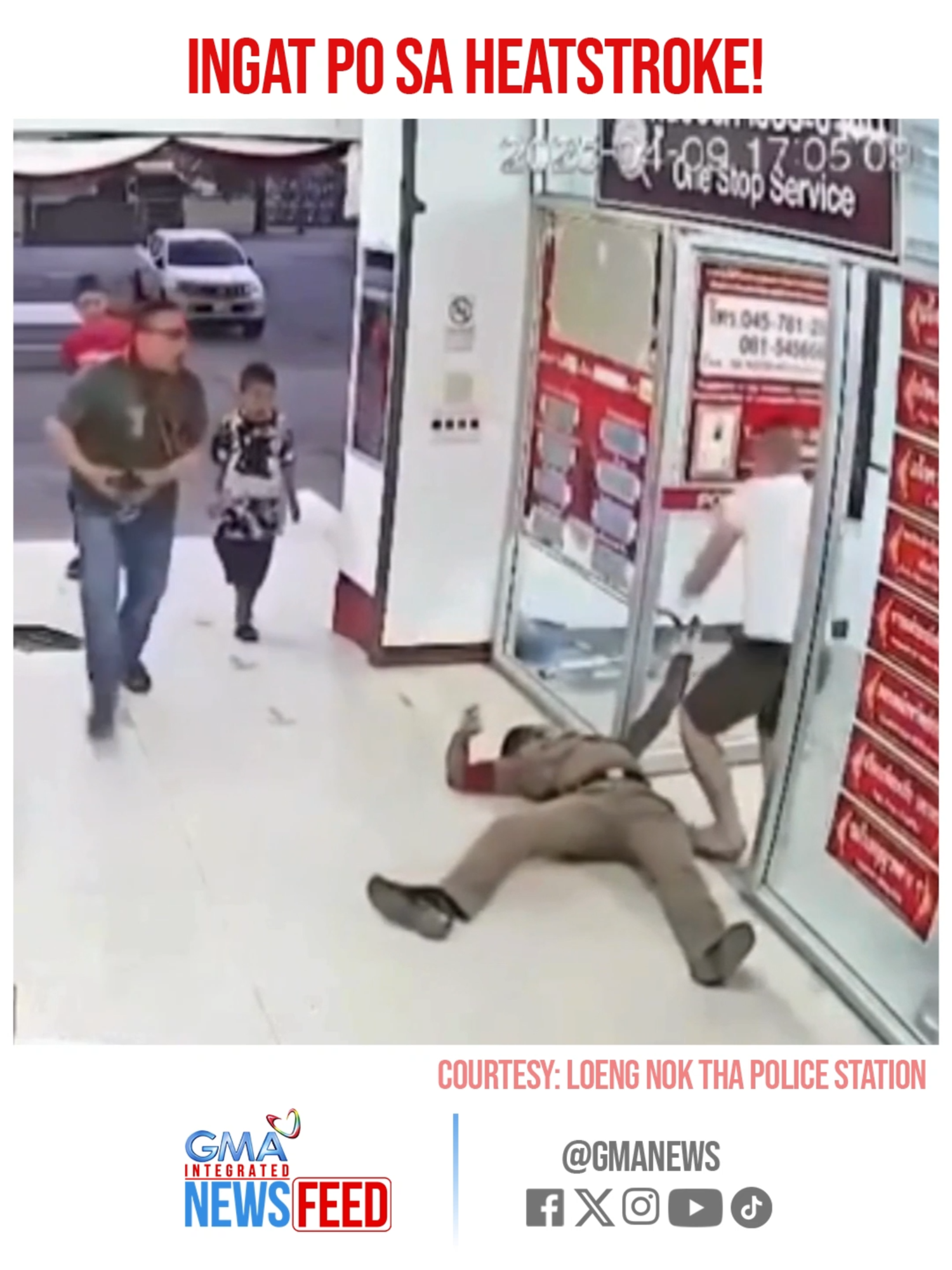 Biglang natumba at nangisay ang isang pulis habang siya'y naka-duty. Pagdating sa ospital, sinabi ng mga doktor na ang officer — na-heatstroke na pala! Panoorin ang kumpletong report mula Thailand. #GMAIntegratedNewsfeed