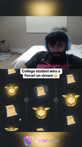 College student wins a Ferrari on stream 😳 #kickstreaming 