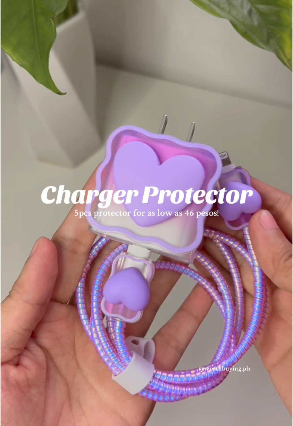 💜 Affordable Various Cute Cartoon Patterns Charger Protector 5Pcs/Set for IP 20 w/18w Soft TPU Silicone Cable Protector Cable Winder Cord Wrap Cover #charger #chargerprotector #cute #purple #musthave #worthbuying #creatorsearchinsights 