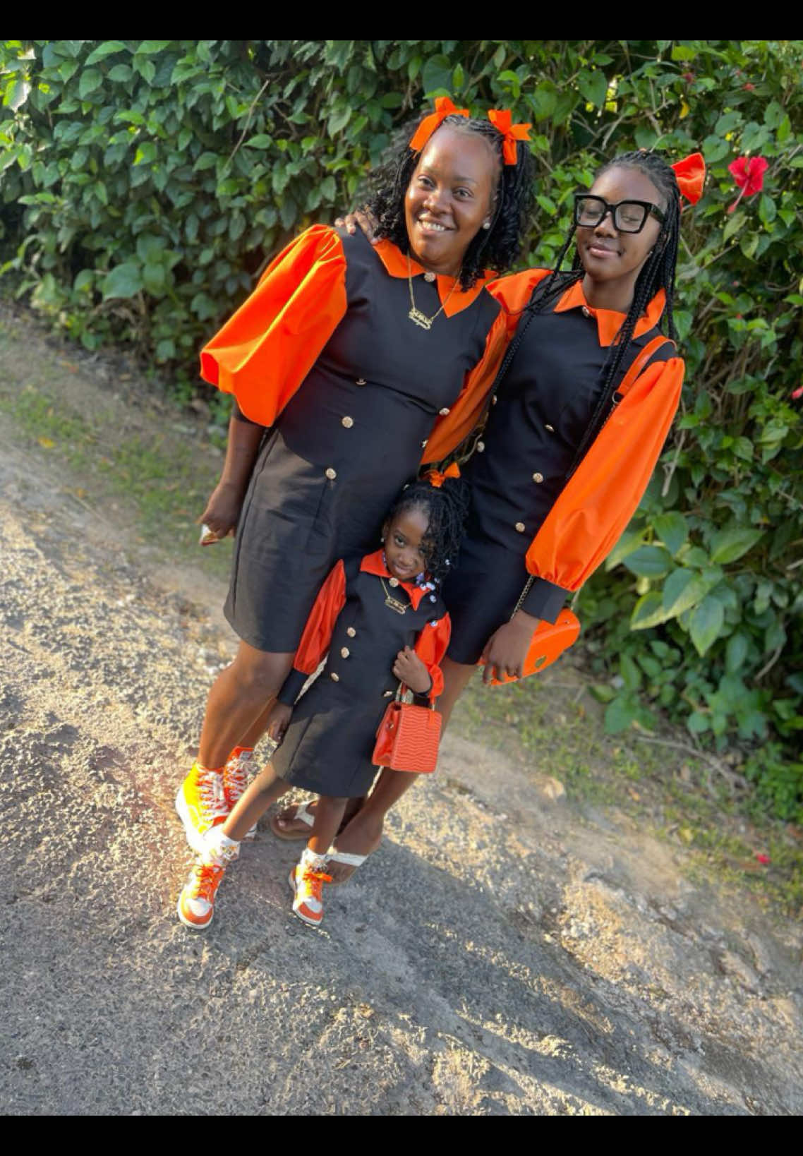 The mess vs the dress 🥹🖤🧡 #SlayBySash #CustomMade #MatchingFits #MadeInJamaica #funeraloutfits #FYP #foryou #fashiontiktok #themessvstheart #themessvstheresult 