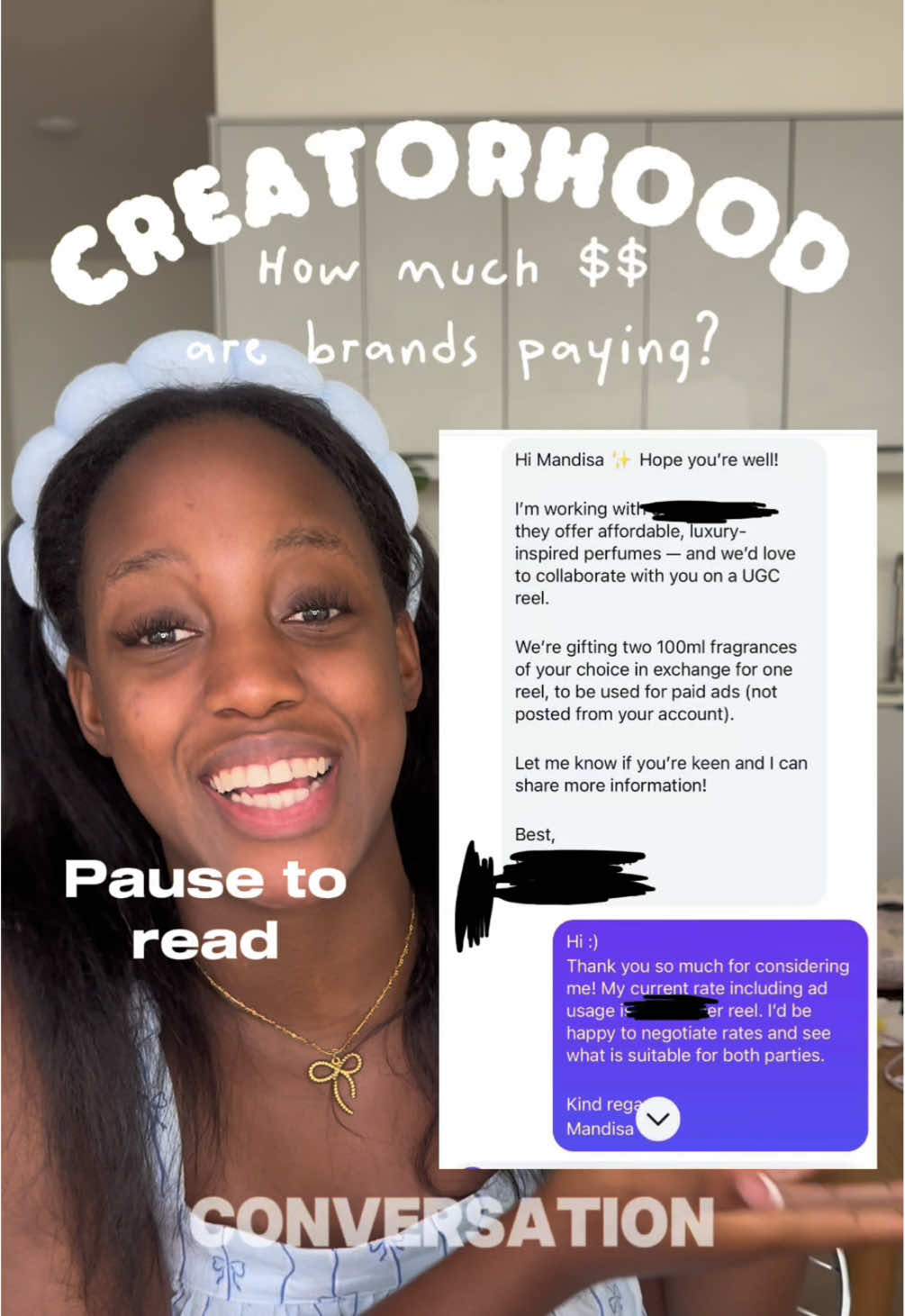 Ep. 5 Creatorhood | How much I get offered as a creator $$ #mandisabanda #explore #contentcreator #capetown #growingasacreator #workingwithbrands #creatorhood #influencer #howtochargebrands #chargingbrands #makingmoney #branddeals 