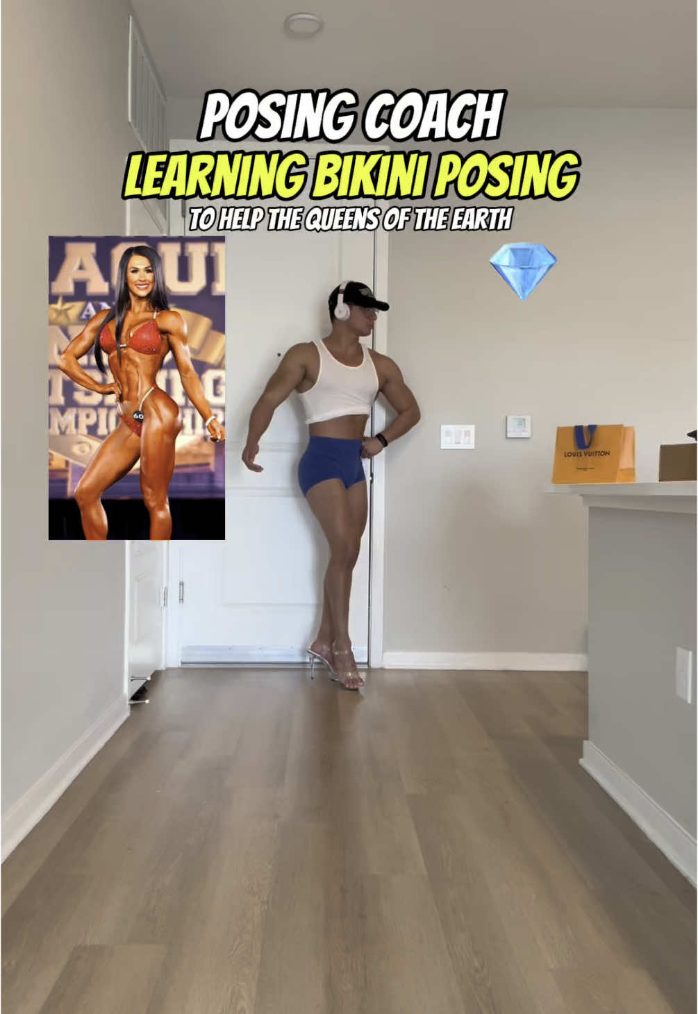 Throw back to when I was first learning bikini. I believe this is post 2 sessions after hiring a Bikini posing coach for myself #posingcoach #posing #bodybuilding #bikini #fitmodel #wellness 