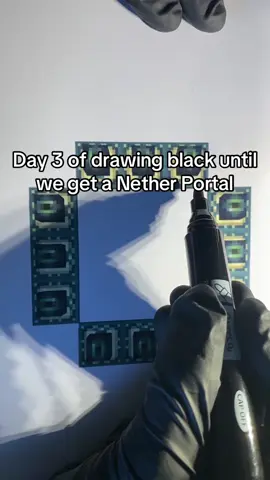 Day 3| Drawing an End Portal◾️😛#drawingpaper #Minecraft #endportal #day3 #day501 #videoviral 