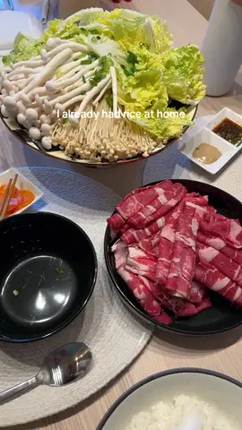 shabu at home for only $10/person!!🥩🥬🥢 and the actual pot can be found for less than $50! disclaimer, i already had the sauce supplies in my pantry   #shabushabu #hotpot #DinnerIdeas #healthydinnerideas #healthydinnerrecipes #dinnerrecipe #weeknightdinner #budgetfriendly #budgetmeals 