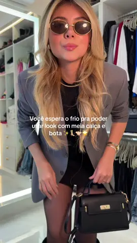Meia fio 15 e bota é tudo🌟🤝🏻🤩#FashionTikTok #TikTokFashion #OOTD #fashion #lookcombota #meiacalça #lookinverno