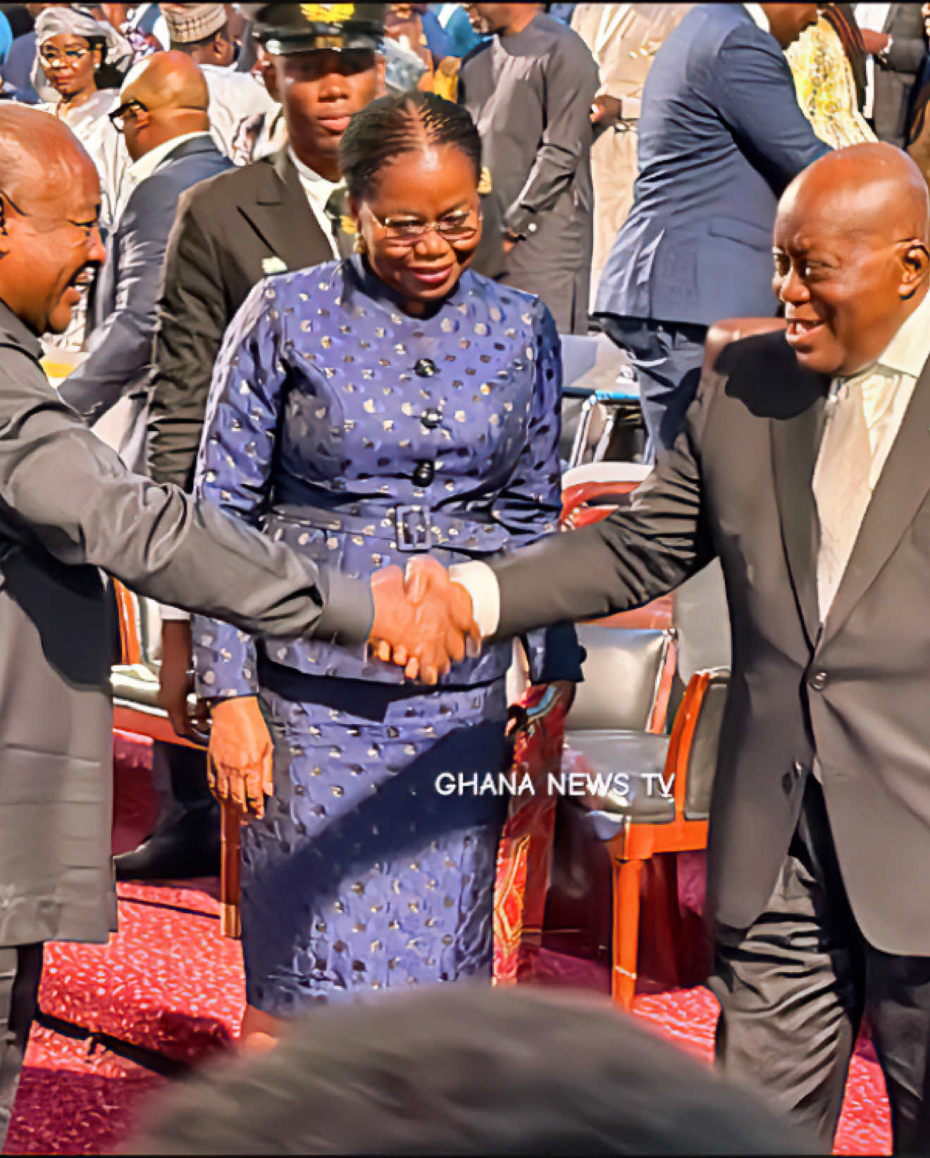 A SHOW OF RESPECT! Prez Mahama and Ex Prez Akufo Addo Share Heartwarming Moment at ECOWAS@50 Launch as they happily leave together 