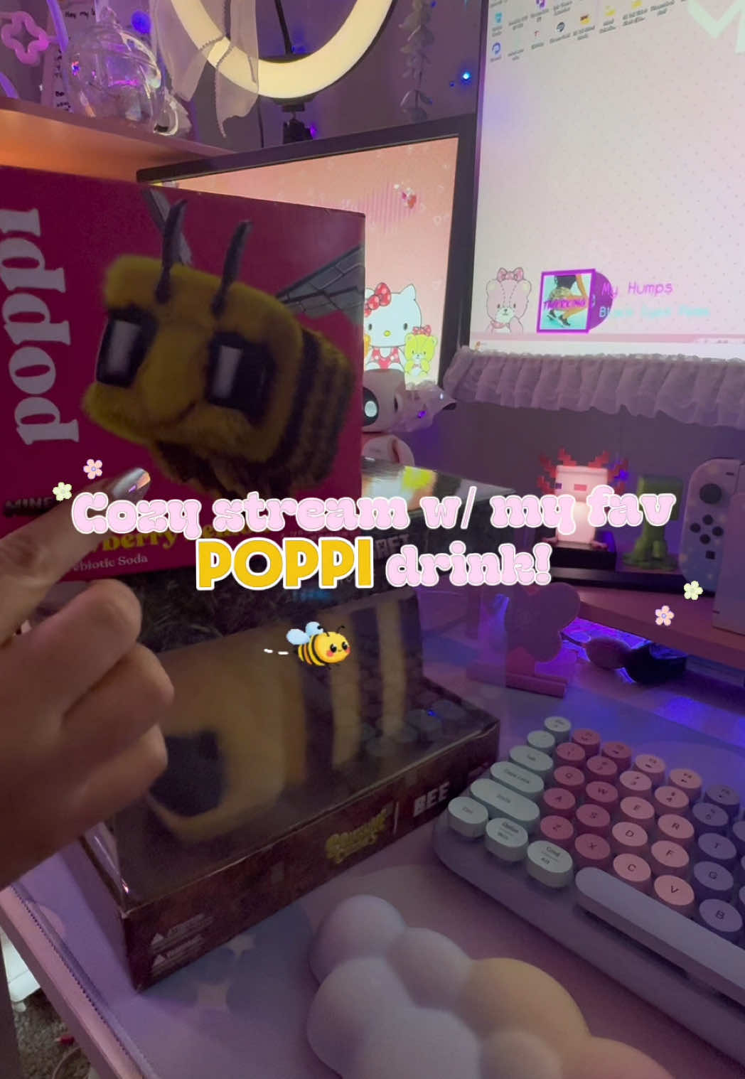 A girly POP for this girly pop.!! Added a few touches to my cozy setup!🎀🪐🌟@POPPI  - - - #cozygaming #setupinspiration #desksetup #cozygamergirl #cozysetup #GamerGirl #gamergirls #pinkgamergirl #girlgamer #Minecraft #minecraftmovie  #pcsetup #streamers #CapCut 