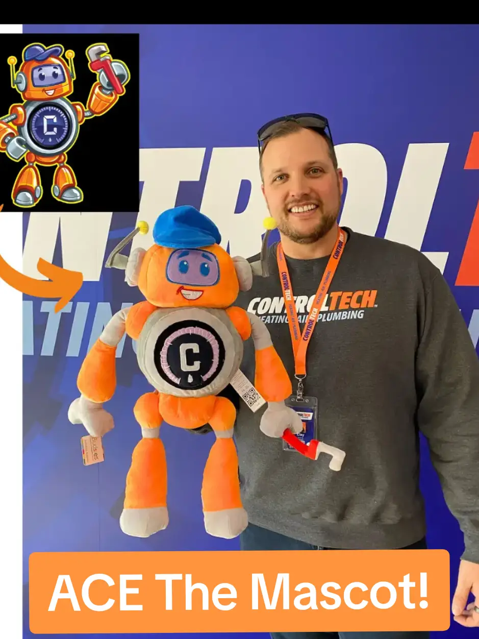 A new company rebrand and a new mascot brought to life! 🛠 Control Tech Heating, AC, & Plumbing recently made new changes to their company after 41 years in business. The final part of the rebrand was bringing their mascot Ace to life! 