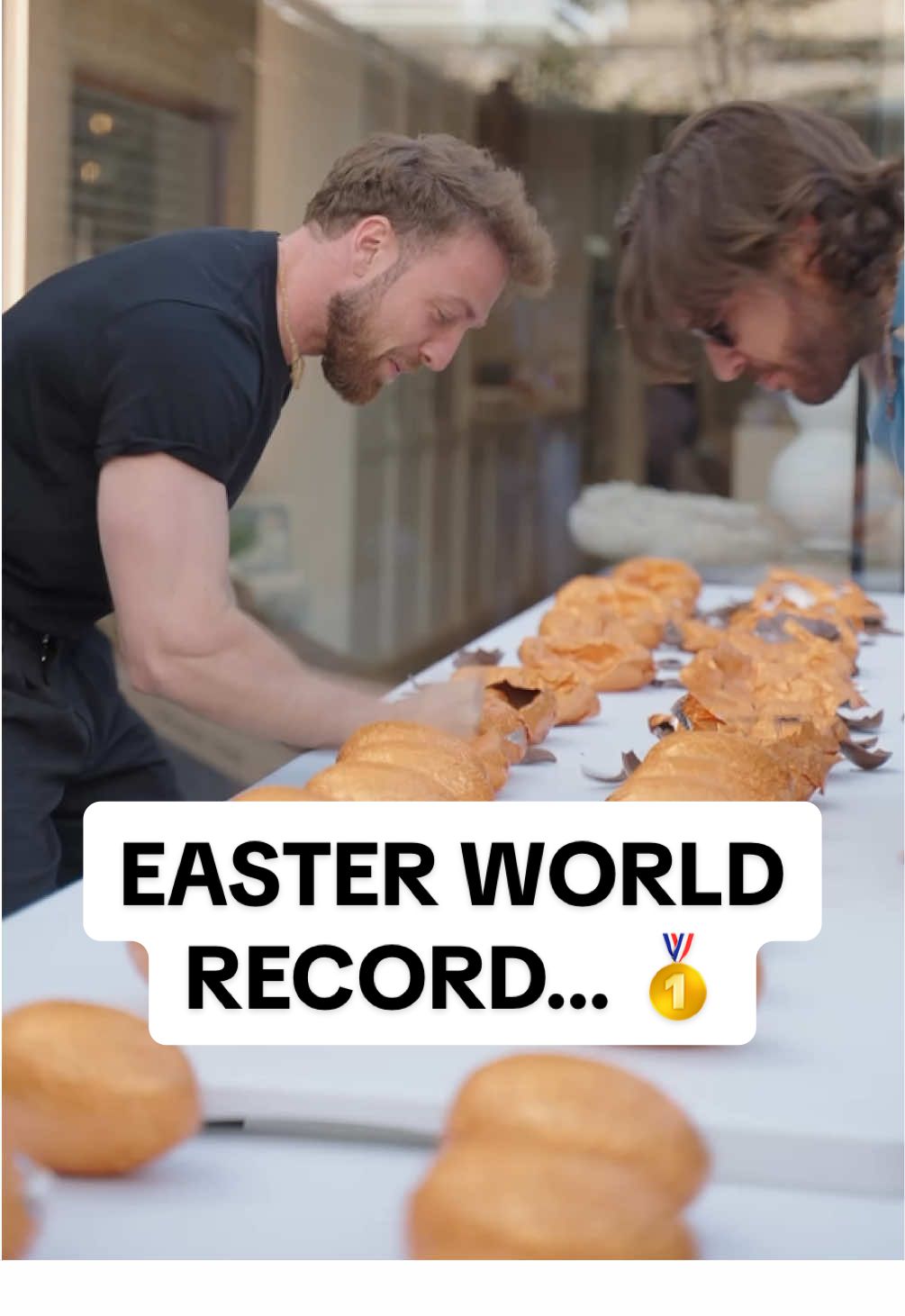 MAGNIFICENT 7 is under way!! Sam and Pete take on a World Record like no other… How many eggs could you smash?? @Guinness World Records  #stayingrelevant #podcast #samandpete #worldrecord @Samthompsonuk 