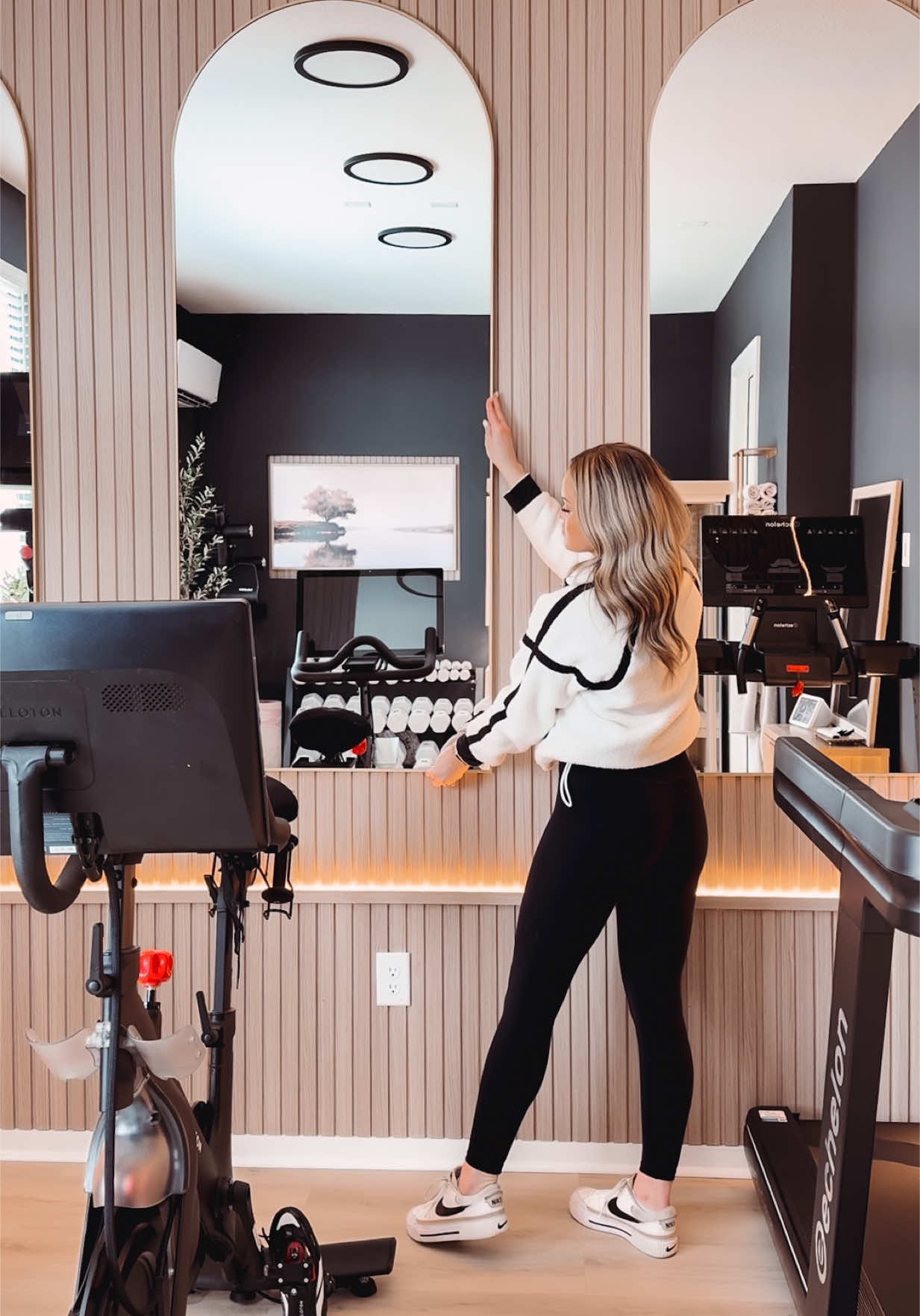.. Still waiting to regret it 👀 So many people said we would, but we’ve been dreaming of a space like this for yearsss. This right here is my happy place + fills my mornings with so much peace and joy. ☀️☺️   #garagetransformation #garagetransformation #garagegym #homegyminspo #homegymdiy #diygym #diyhomegym 