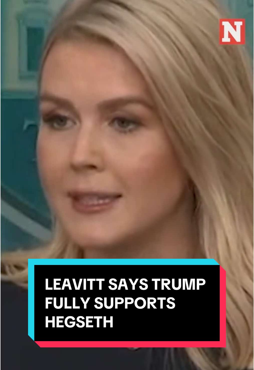 #WhiteHouse Press Secretary Karoline Leavitt said the controversy surrounding Defense Secretary Pete Hegseth's Signal chat was “a smear campaign” against him, and that President #DonaldTrump “stands strongly behind” Hegseth. #news #Newsweek #politics