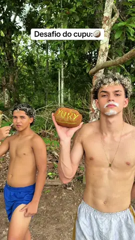 Desafio do cupu:🥥 #fyp #videoviral #explorer #sitio #correr #sitio #brincadeira #cupuaçu #meninos #turma 