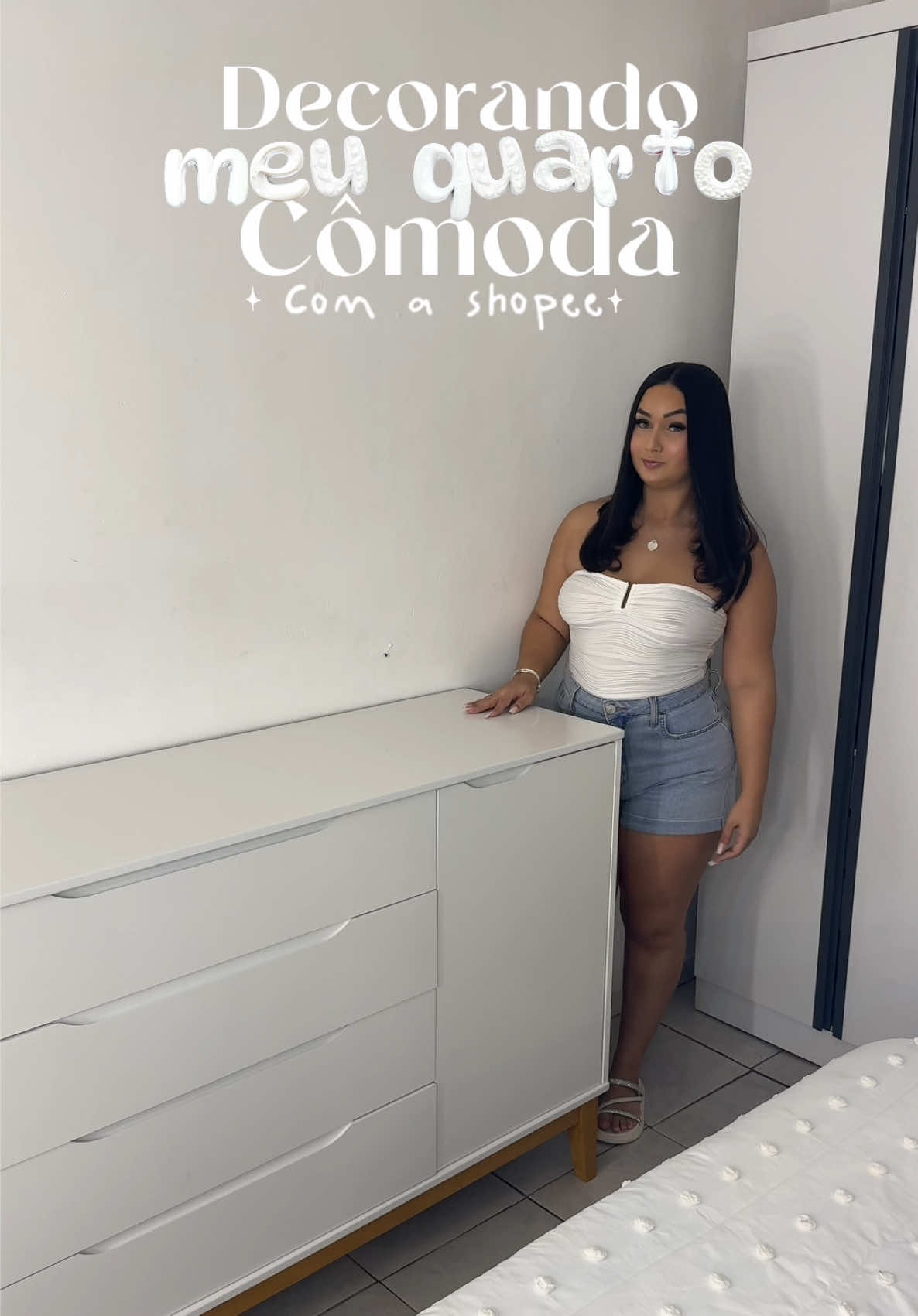 Decorando meu quarto com uma cômoda da @Shopee Brasil 🛋️ Cômoda Id ADB-QUN-AWS Parafusadeira Id AQU-ETN-JDU #AcheiNaShopee  #ShopeeCreator  #casaedecoracao #comoda #casa #quarto #decorando 