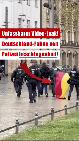 Unfassbarer Video-Leak! Polizei beschlagnahmt Deutschland-Fahne zur Friedensdemo am Karfreitag in #Dresden ! #AfD #Frieden