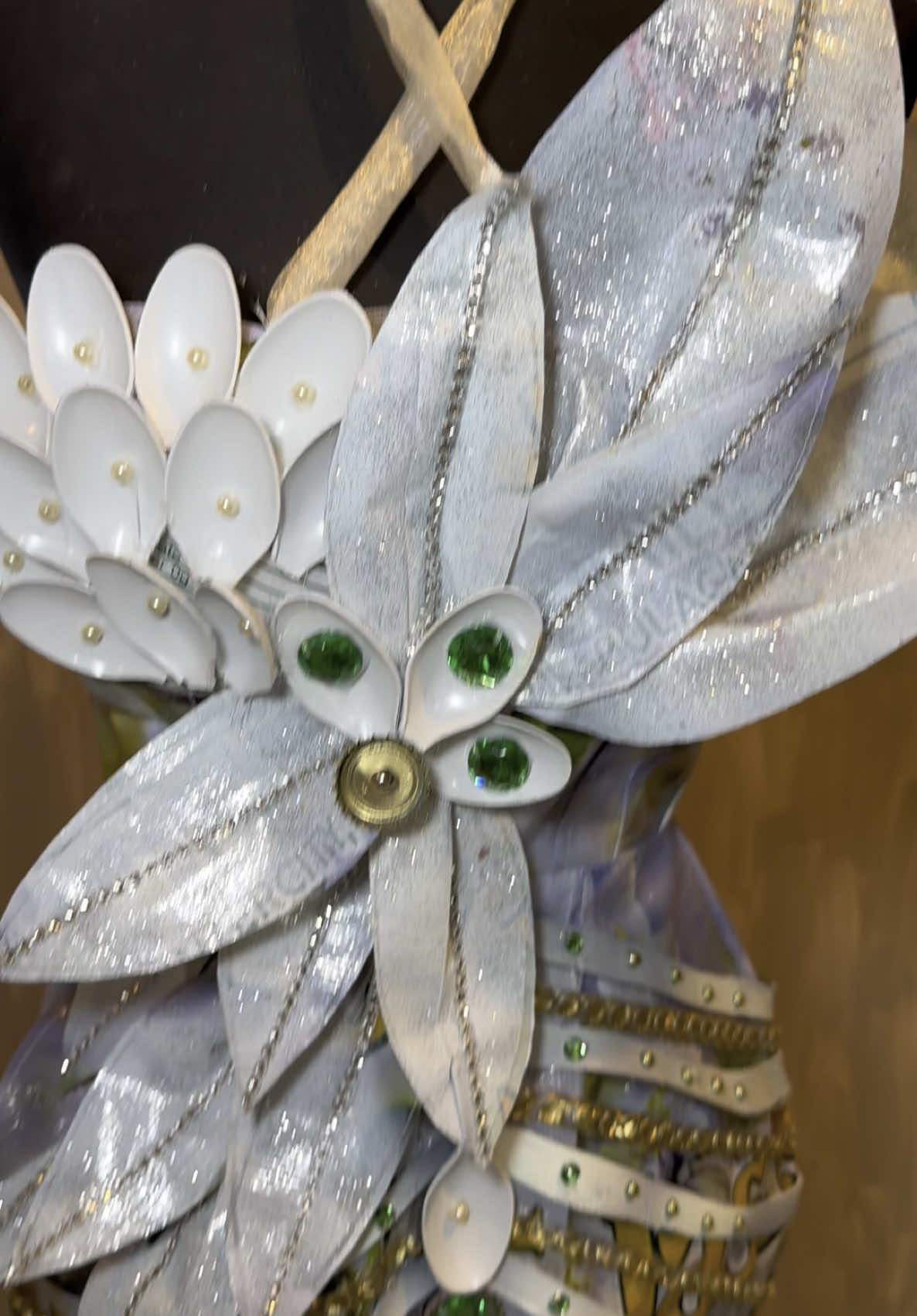 Recycled Costume for rent! #recycledmaterials #msecointernational #recycledcostume #costume #recyclegown #diycostume #trashion #recycledwear #eco #recycledgown #fashion 