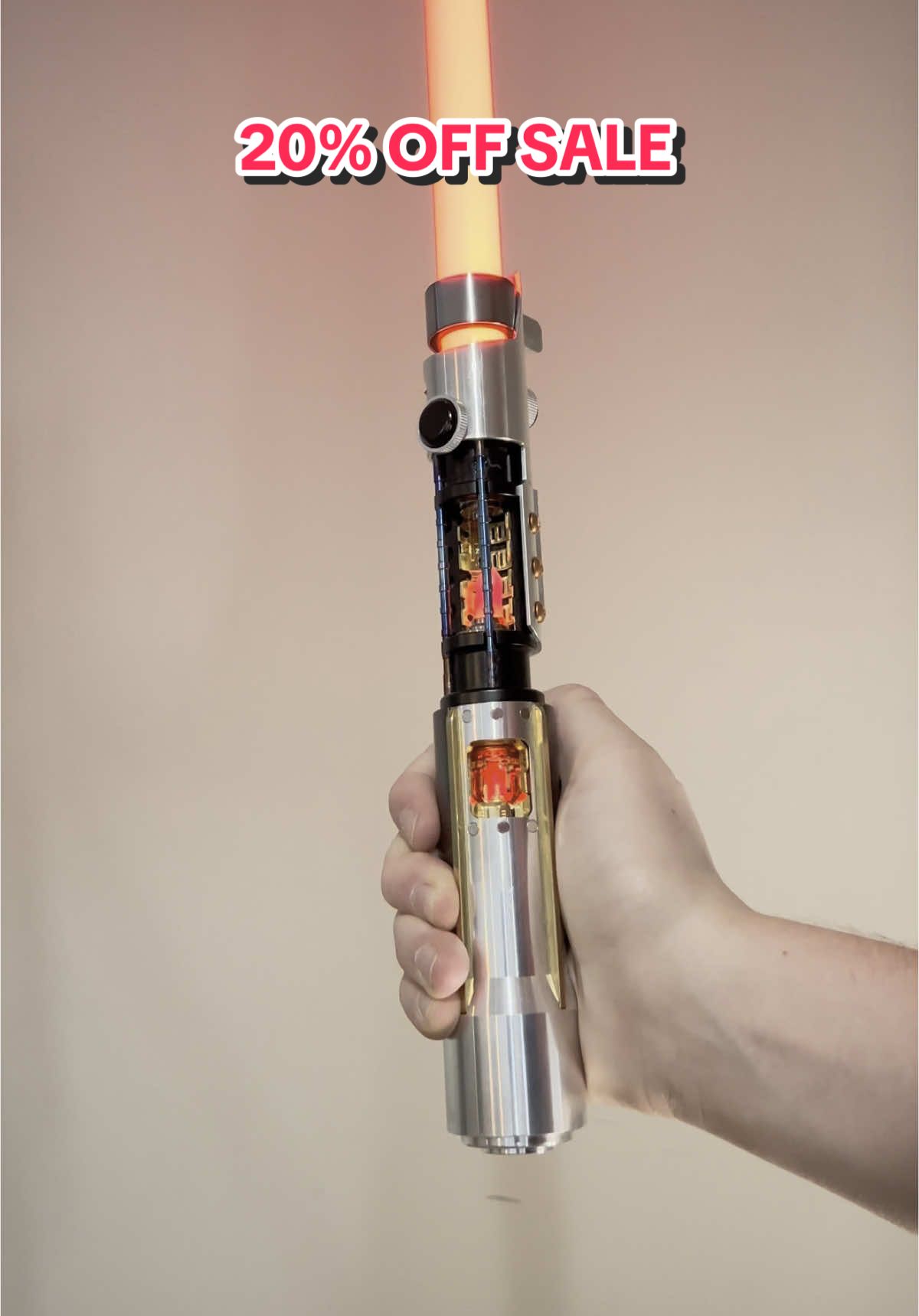 Our ENTIRE website is 20% with code “MAY4” starting this Saturday! #starwars #lightsaber #jedi #sith #props #sale #deal #darthvader #anakinskywalker #fyp #korbanth #korbanthsabers 