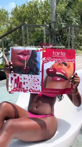 the vibes are here 🍒💋🏝️ #trippinwithtarte 