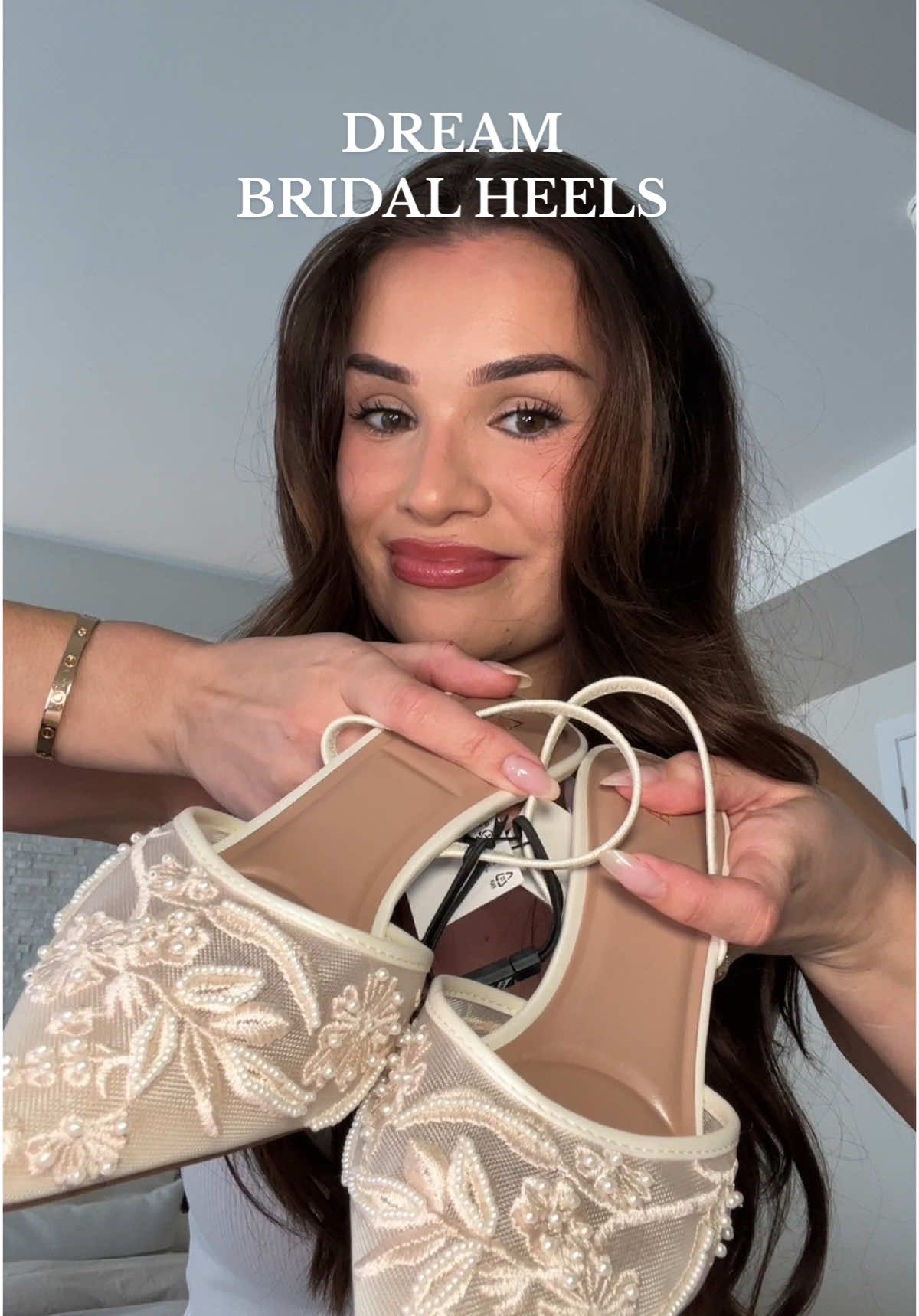 it was meant to be!!! 🤍                            #weddingshoes #bridalheels #weddingheels #2025bride #zarashoes 