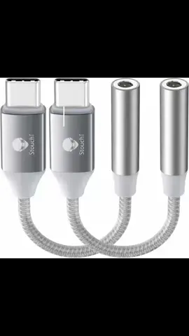 Stouchi USB C Adapter 3.5mm Headphone Jack, Digital Audio Earbuds Type C to Aux,Audio Dongle,High Resolution DAC Chip,Compatible with Samsung Galaxy S23 Ultra S22+,Pixel 7,Silver Pack of 2  (orig.: Stouchi Adaptateur USB C Jack de Casque 3,5mm, écouteurs Audio Numérique Type C vers Aux,Clé Audio,Puce DAC Haute Résolution,Compatible avec Samsung Galaxy S23 Ultra S22+,Pixel 7,Argent Paquet de 2) #ADV #USB #Stouchi #C #3.5mm #Adapter 🛒🤓👉 https://amzn.to/435qplN