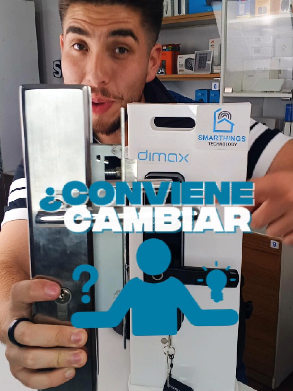 Olvídate de las llaves y entra con un toque 🔒✨. Con nuestras cerraduras inteligentes, tu casa está segura y tú tienes el control desde el celular. #CerraduraInteligente #TecnologíaEnCasa #Domótica #CasaSegura #InnovaciónHogar #smarthingstechnology  #bolivia🇧🇴 