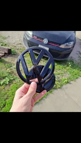 the GTI got some gloss black emblems #cartiktok #fyp #foryoupage #foryoupageofficiall #Volkswagen #vw #golf #GIT #mk7 
