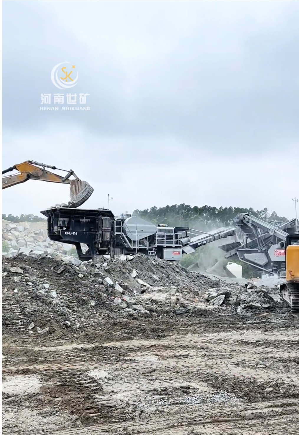 Granite stone production line#stonecrusher #jawcrusher #mobilecrusher #vibratingscreen #impactcrusher #factory 