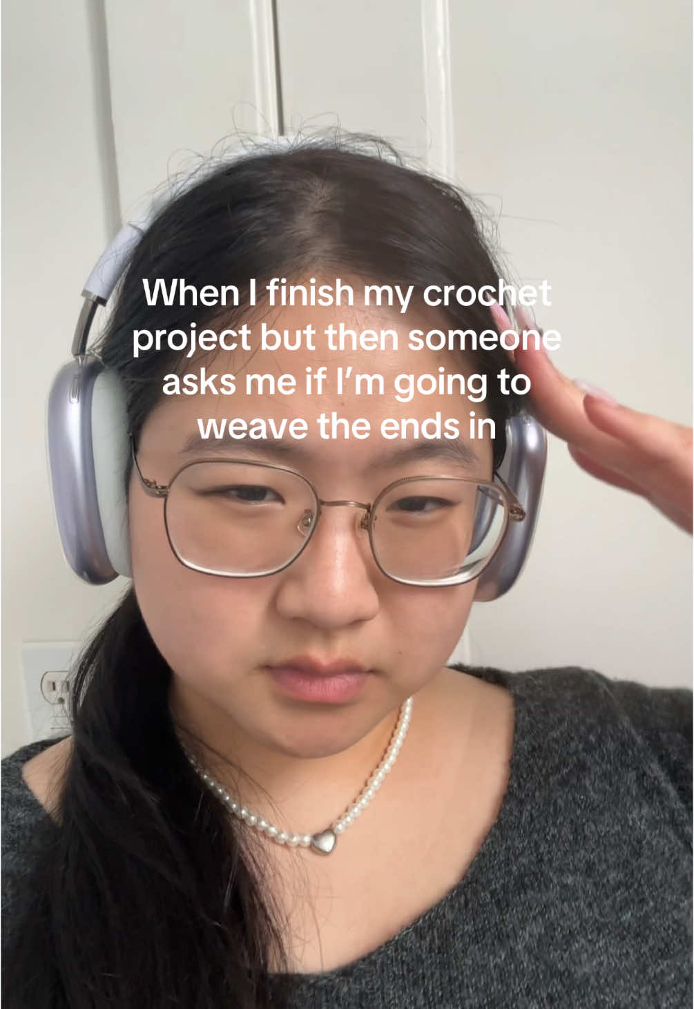 If there’s one thing most crocheters dislike to do, it’s weaving in the ends 😭 why is it so painful #crochet #crochetersoftiktok #crochethumour #crochetrelatable #weavingends #crochettiktok #fypシ゚viral 