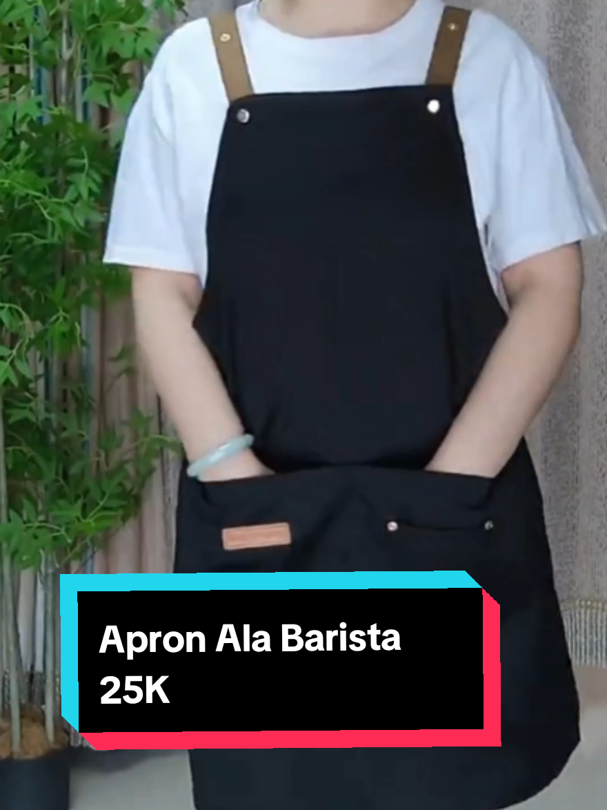 Apron Anti Air Anti Minyak  Celemek Masak Ala Barista #apronbarista #celemek #apronmasak #apron #celemek 