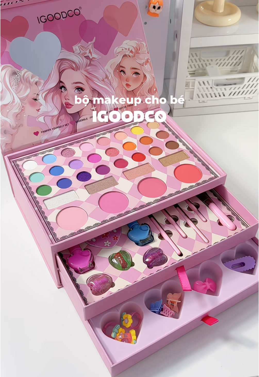 bộ makeup 3 tầng cho bé 🌟 #igoodco #igoodcopalette #bomakeup #setmakeup #makeup #unboxing #viral #xuhuong #fyp 