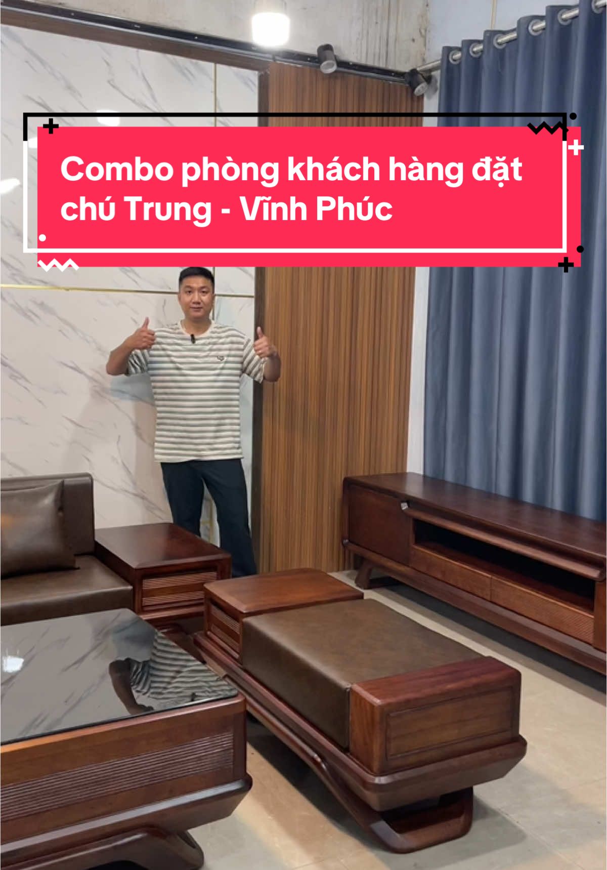 Hoàn thiện xong combo phòng khách cho chú Trung ở Vĩnh Phúc #sofa #sofago #dogo #manhmoc 