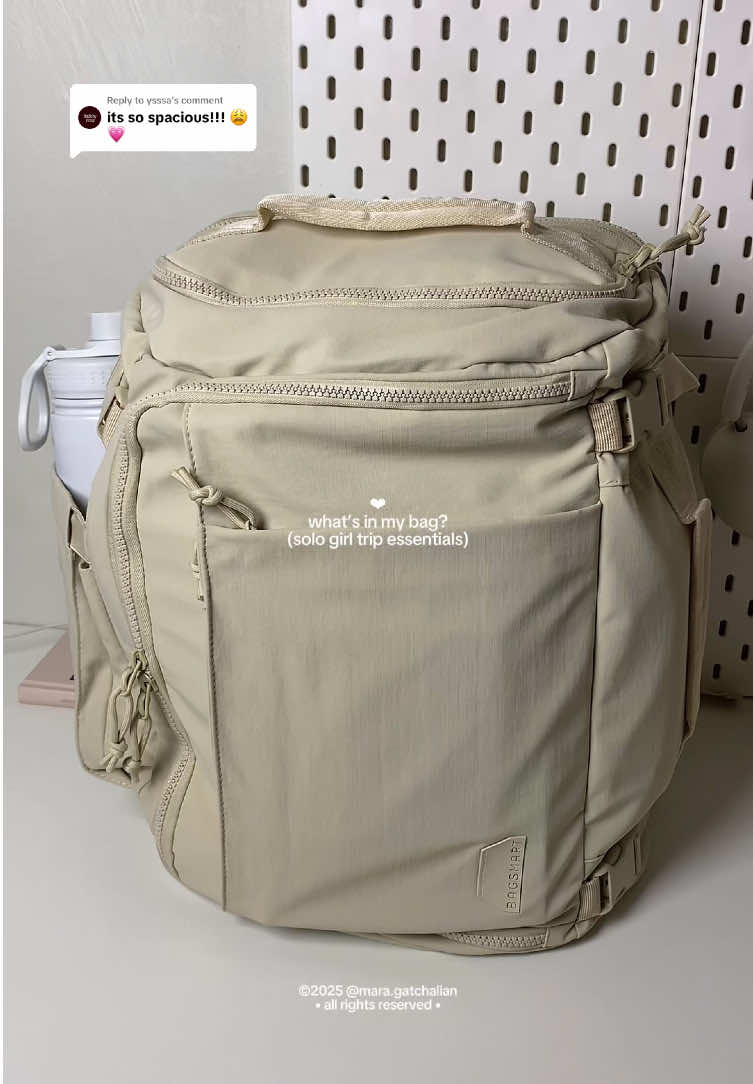 Replying to @ysssa right sis?! 😍 it’s so aesthetic, durable, & spacious!! the quality is ✨✨✨ #bagsmart #bagsmartbag #bagsmartbackpack #bagsmarttravelbag #38L #expandable #travelbackpack #aesthetic #whatsinmybag #packwithme #travelessentials #beige #girl #fyp #trending #viral #maragatchalian @BAGSMART Store 